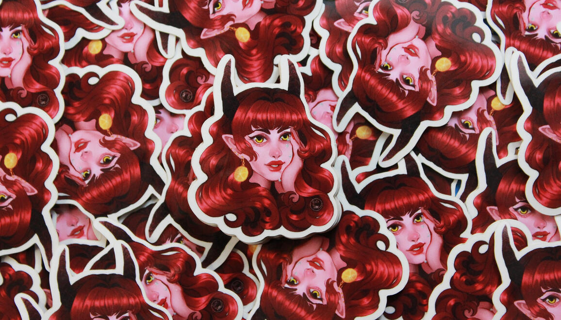Red Demon Sticker